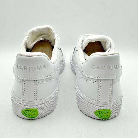 Cariuma Salvas Low Sneakers Womens 7 Mens 5.5 White Leather Lace Up NIB